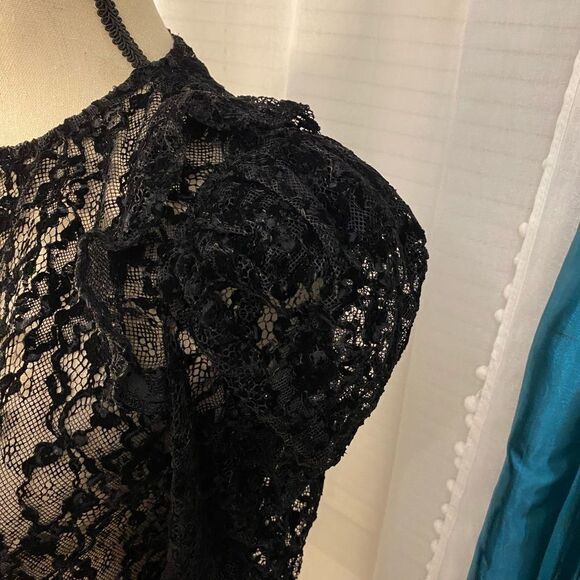 Maje lace flocked blouse, size M - Picture 3 of 7